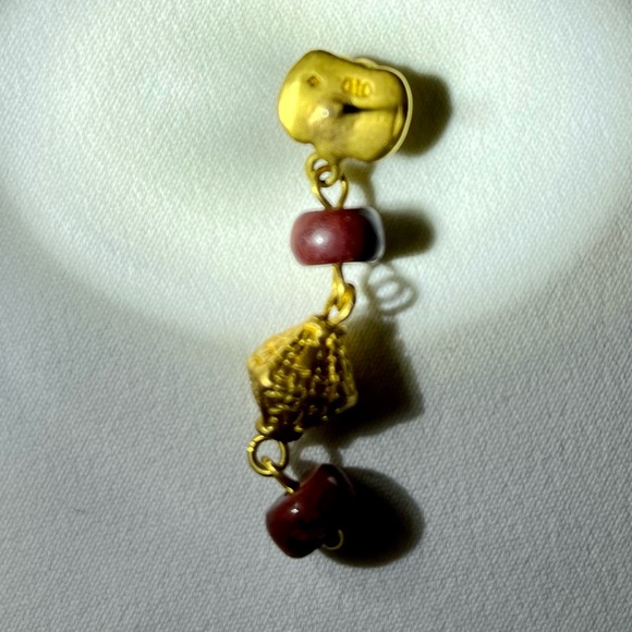 L.A. Cano Choker and Earring Set of 24k Gold  and Jasper Stones - Picture 12 of 16